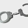 Shiny Silver Stainless Steel Handcuffs With Chain Link And Closed Cuffs