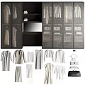 Modern Wardrobe Interior With Mesh Doors Mirror Shelves And Hanging Clothes Storage