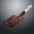 Ornamental Vintage Garden Trowel Decorative Piece With Rusted Metal Blade And Wooden Handle