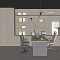 Office display trophy cabinet file cabinet 3d model