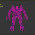Blue Mecha Robot With Sci Fi Armor And Mechanical Arms Design