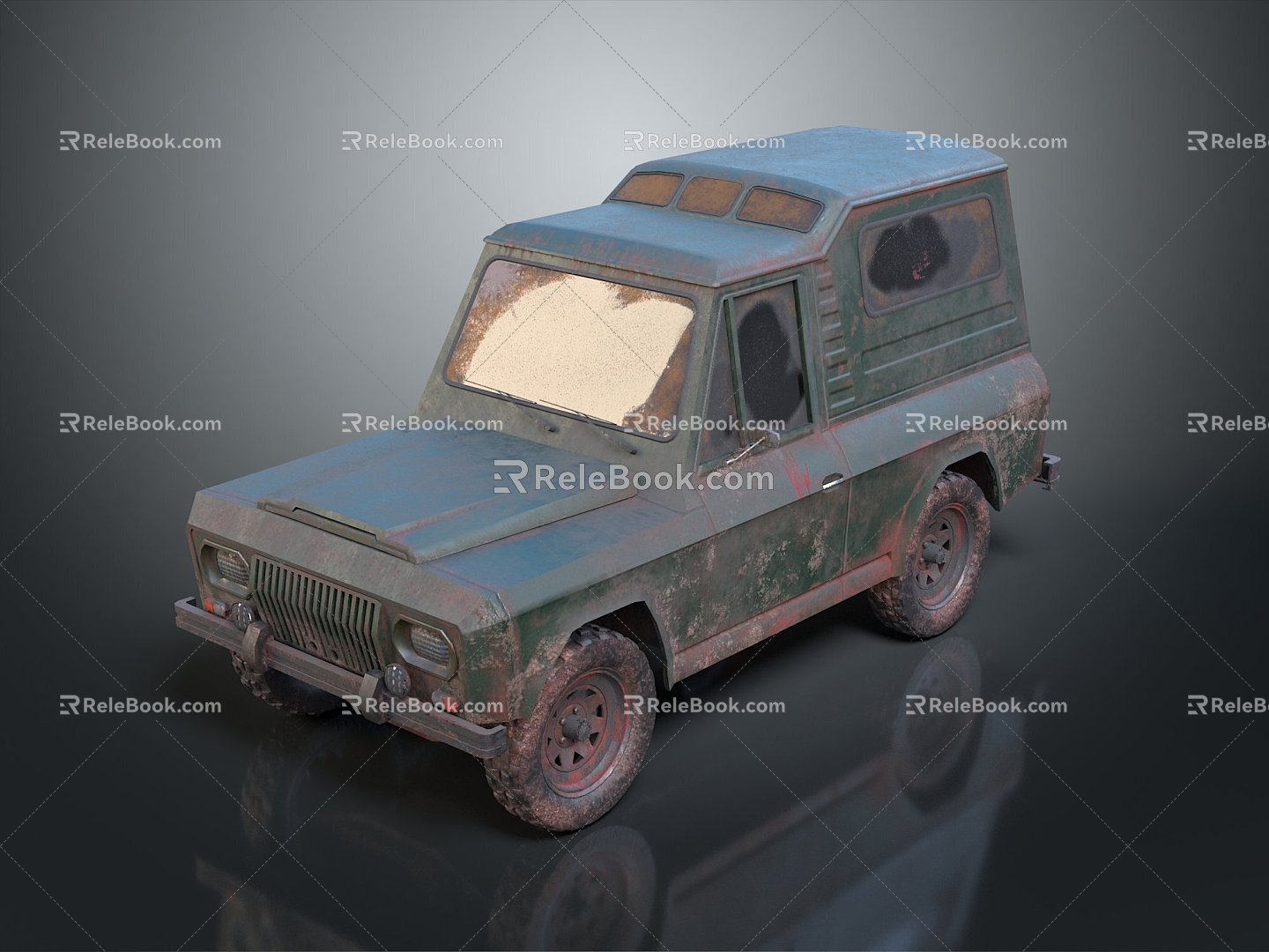 Hummer Pickup SUV Jeep 4WD 4WD SUV Military Jeep Hummer 3d model