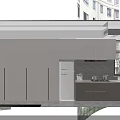 Modern Apartment Bedroom With Bed Nightstand Chandelier Dining Table Chairs Painting And Washing Machine