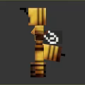 Minecraft Pixel Bee Character With Yellow Black Stripes And Blue Eyes Standing Pose