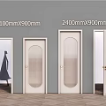 Modern Interior Swing Doors With 2100x900mm 2400x900mm Sizes And Glass Panels