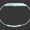 Blue Modern Watch With Round Dial And Metal Bracelet Reflective Surface