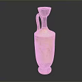 Carved Ceramic Vase Sculpture With Cream Brown Color Handle And Intricate Patterns