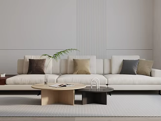 Modern three-seat sofa 3d model