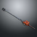 Heavy Duty Industrial Mixing Tool With Long Rod And Orange Motor Component
