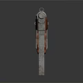 Vintage Submachine Gun With Wooden Stock And Metal Barrel Components
