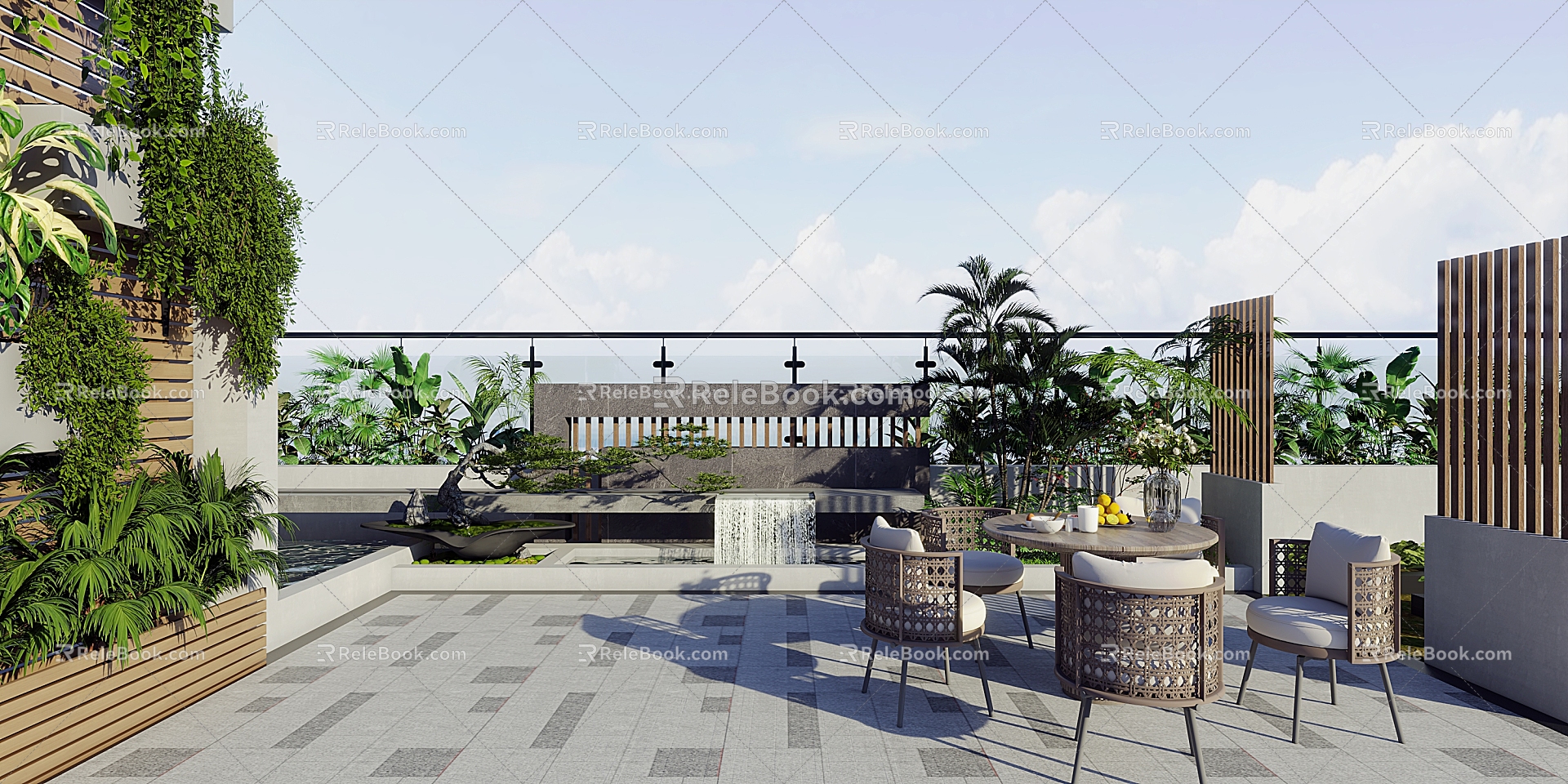 Modern Garden 3d model