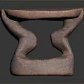 Reddish Brown Decorative Object With Round Top And Ring Shaped Base 3d model