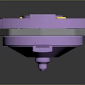 Purple Round Furniture With Blue Center Cartoon Design Red Yellow Accents And Speed Detail