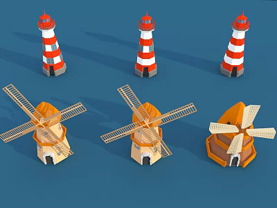 Modern Watchtower Cartoon 3d model