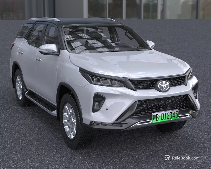 White Toyota SUV Featuring Modern Front Grille And Sleek Body Design 3d model 