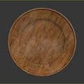 Natural Wooden Oval Tray With Smooth Surface And Handcrafted Texture