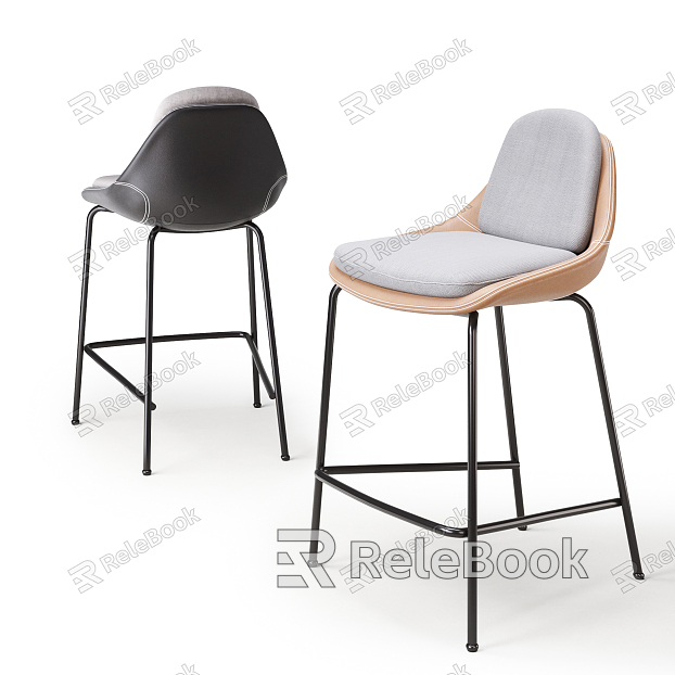 Modern Bar Chair Bar Chair Combination model