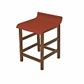 Modern Red Upholstered Leisure Chair With Wooden Frame And Curved Backrest Design