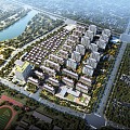 New Chinese style residential district 3d model