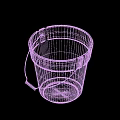 Durable Green Plastic Bucket With Handle For Household Washing Daily Use