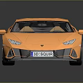 Orange Sports Car With Modern Sleek Body Aerodynamic Shape Glossy Finish And Alloy Wheels