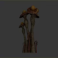 Three Creative Mushroom Shaped Food with Orange Round Tops Brown Stems and Red Lines