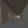 Spacious Hospital Outpatient Clinic Corridor With Modern Design Bright Lighting Elevators And Clean Flooring