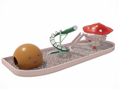 Modern slide children's playground slide amusement park facilities ocean ball children'slide model