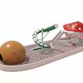 Modern slide children's playground slide amusement park facilities ocean ball children'slide 3d model