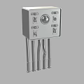 Mechanical Industrial Equipment Component With Square Body Circular Button Multiple Interfaces And Metal Pins
