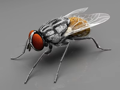 housefly fly insect 3d model housefly fly insect 3d model