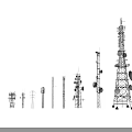 Different Types of Telecommunication Equipment Such as Towers Satellite Dishes Telephone Poles and Antennas