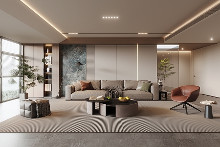 modern living room 3d model