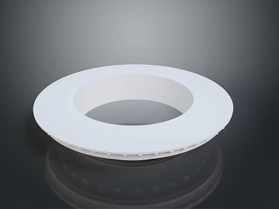Modern White Round Lighting Combination With Recessed Mount Design And Smooth Surface Finish 3d model