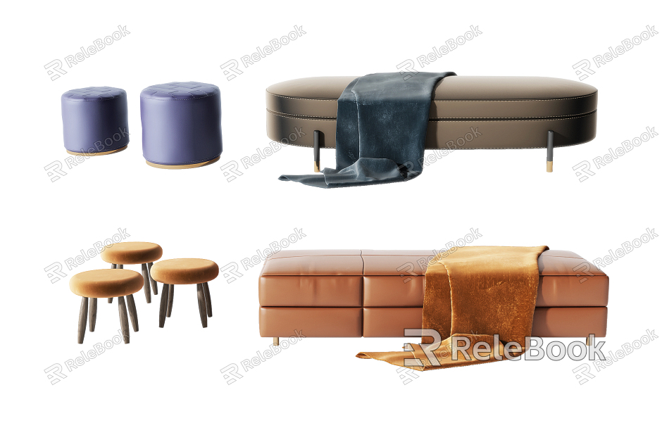 Modern sofa stool sofa stool combination model