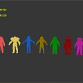 Game Movie Characters In Diverse Astronaut Suit Designs Standing With Reflections