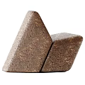 Modern Geometric Brown Textured Leisure Chair For Home Living Room Decor