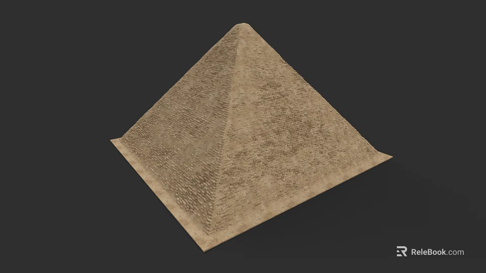 Historic European Architecture With Pyramidal Stone Structure And Detailed Textured Surface 3d model 