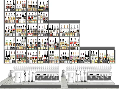 Modern Wine Rack Bar Wine Rack Wine Cabinet Decorative Ornaments Wine Bottle Wine Ware 3d model