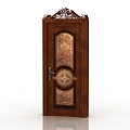 European style solid wood door interior door door 3d model