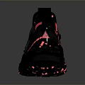 Modern Black Gray Athletic Shoes with Pink Accents Straps and Textured Sole for Daily Wear