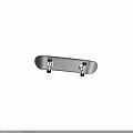 Gray Skateboard Equipment With Durable Deck And Smooth Rolling Wheels
