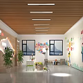 Agricultural Products Display Area with Shelves Fresh Fruits Vegetables and Green Plants