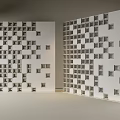 Modern White Wall Decorative Design With Geometric Square Patterns And Openings 3d model