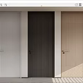 Modern Hinged Doors With Different Color Finishes And Wooden Textures For Interior