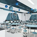 Chuangke Classroom Primary School Function Room Classroom 3d model
