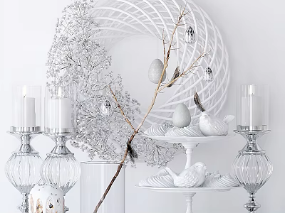 Glass Vase Table Lamp Pendant Combination 3d model
