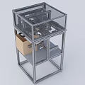 Industrial Equipment with Metal Frame Transparent Enclosure Multi layer Structure and Mechanical Components
