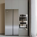refrigerator cabinet embedded refrigerator embedded oven 3d model