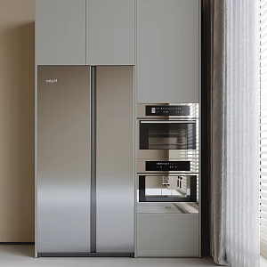 refrigerator cabinet embedded refrigerator embedded oven 3d model